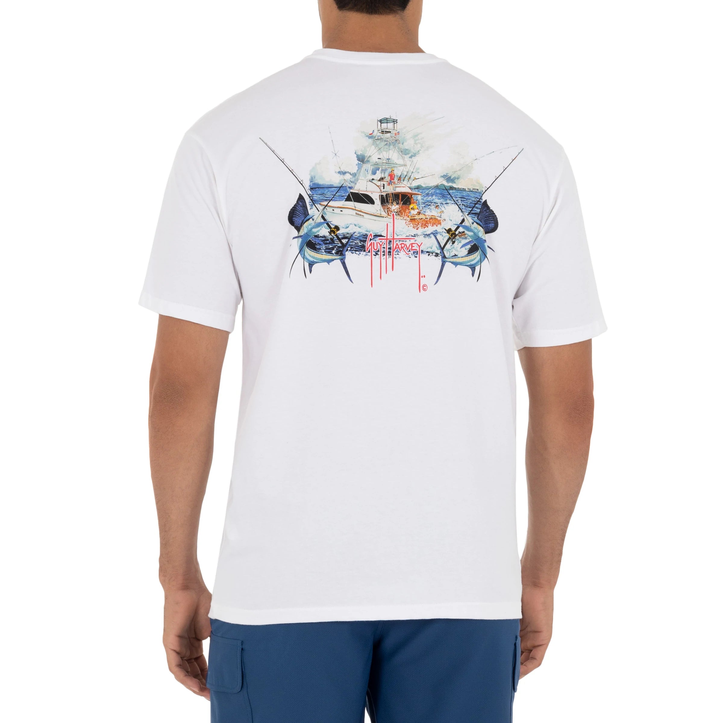 Men Freshwater Jumping Bass Short Sleeve Pocket T-Shirt – Guy Harvey